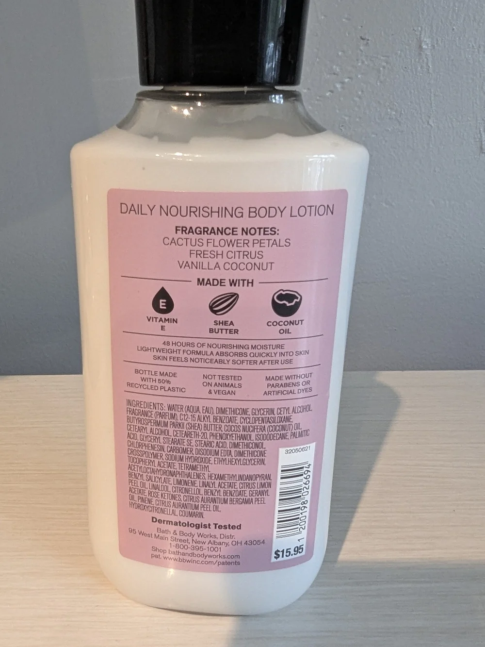 Bath & Body Works Cactus Blossom Lotion - White & Purple Label